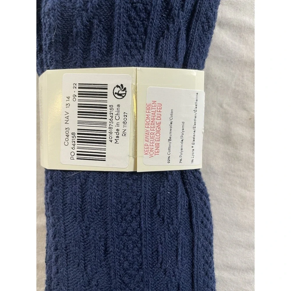 Mini Boden Girls Tights Navy Blue Knit Size 13-14